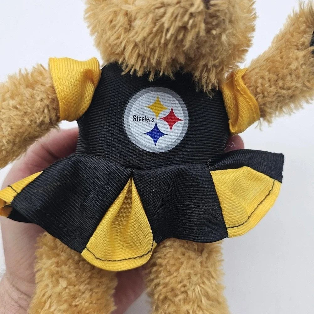 Pittsburgh Steelers Cheerleader Bear Plush One Size‎ Black NFL Good Stuff